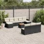 11-piece garden sofa set and black synthetic rattan cushions by , Garden sets - Ref: Foro24-3258794, Price: 600,06 €, Discoun...