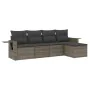 Gartensofa-Set mit Kissen, 5-teilig, graues synthetisches Rattan von , Gartensets - Ref: Foro24-3252427, Preis: 371,25 €, Rab...