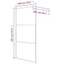 Black semi-frosted ESG glass shower screen 100x195 cm by , Shower walls and screens - Ref: Foro24-152107, Price: 171,75 €, Di...