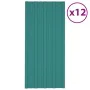 Green galvanized steel roof panel 12 units 100x45 cm by , Ceiling - Ref: Foro24-317211, Price: 78,96 €, Discount: %