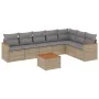 Garden sofa set with beige cushions 8 pcs PE rattan by , Garden sets - Ref: Foro24-3258440, Price: 559,33 €, Discount: %