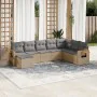 Gartensofa-Set mit beigen Kissen 8 Stück PE-Rattan von , Gartensets - Ref: Foro24-3259490, Preis: 544,95 €, Rabatt: %