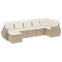 Set aus 7-teiligen Gartensofas und Kissen, synthetisches Rattan, beige von , Modulare Sofas für den Außenbereich - Ref: Foro2...