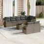 Garden furniture set 9 pieces and gray synthetic rattan cushions by , Garden sets - Ref: Foro24-3252767, Price: 724,92 €, Dis...