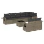 Garden furniture set 9 pieces and gray synthetic rattan cushions by , Garden sets - Ref: Foro24-3252767, Price: 724,92 €, Dis...