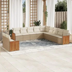 Set von 11-teiligen Gartensofas mit beigen Kissen aus synthetischem Rattan von , Gartensets - Ref: Foro24-3260210, Preis: 904...