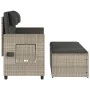 Reclining garden armchair with gray synthetic rattan cushions by , garden benches - Ref: Foro24-365822, Price: 287,59 €, Disc...