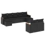 Set aus 8-teiligen Gartensofas und Kissen Kunstrattan schwarz von , Gartensets - Ref: Foro24-3258800, Preis: 618,16 €, Rabatt: %