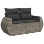 Set mit 6 Gartenmöbeln und Kissen synthetisches Rattangrau von , Modulare Sofas für den Außenbereich - Ref: Foro24-3221779, P...