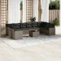 Set mit 11 Gartensofas und Kissen synthetisches Rattangrau von , Modulare Sofas für den Außenbereich - Ref: Foro24-3251817, P...