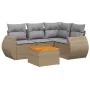 Garden sofa set with 5-piece synthetic rattan beige cushions by , Garden sets - Ref: Foro24-3224988, Price: 387,49 €, Discoun...