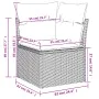 5-teiliges Gartenmöbel-Set und Kissen aus synthetischem Rattan schwarz von , Modulare Sofas für den Außenbereich - Ref: Foro2...