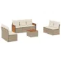 Set Gartensofas mit beigen Kissen 8 Stück PE Rattan von , Gartensets - Ref: Foro24-3227563, Preis: 579,95 €, Rabatt: %