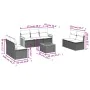 Set Gartensofas mit beigen Kissen 8 Stück PE Rattan von , Gartensets - Ref: Foro24-3227563, Preis: 579,95 €, Rabatt: %