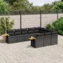 Set Gartensofas 10 Stück Kissen synthetisches Rattan schwarz von , Gartensets - Ref: Foro24-3227175, Preis: 645,12 €, Rabatt: %