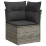 9-piece garden furniture set and gray synthetic rattan cushions by , Modular outdoor sofas - Ref: Foro24-3224492, Price: 599,...