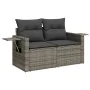 7-teiliges Gartensofa-Set mit grauen PE-Rattan-Kissen von , Modulare Sofas für den Außenbereich - Ref: Foro24-3224583, Preis:...