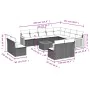 Gartensofa-Set mit Kissen, 13-teilig, graues synthetisches Rattan von , Gartensets - Ref: Foro24-3228160, Preis: 859,18 €, Ra...