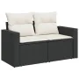 Gartensofa-Set 10-teilig mit schwarzen synthetischen Rattankissen von , Gartensets - Ref: Foro24-3219496, Preis: 648,27 €, Ra...