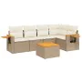 Garden sofa set with cushions 6 pieces beige synthetic rattan by , Garden sets - Ref: Foro24-3226793, Price: 584,36 €, Discou...