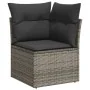 8-teiliges Gartensofa-Set und graue synthetische Rattankissen von , Modulare Sofas für den Außenbereich - Ref: Foro24-3224478...