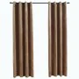 Blackout curtains with rings 2 pcs beige velvet 140x225 cm by vidaXL, Curtains and curtains - Ref: Foro24-134505, Price: 39,5...