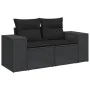 4-piece garden sofa set with black synthetic rattan cushions by , Modular outdoor sofas - Ref: Foro24-3222464, Price: 292,11 ...