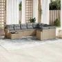 Gartensofa-Set mit beigen Kissen, 10-teilig, synthetisches Rattan von , Modulare Sofas für den Außenbereich - Ref: Foro24-325...