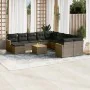 12-teiliges Gartensofa-Set mit grauen synthetischen Rattankissen von , Gartensets - Ref: Foro24-3258980, Preis: 763,99 €, Rab...