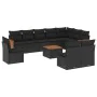 11-teiliges Gartensofa-Set und schwarze synthetische Rattankissen von , Gartensets - Ref: Foro24-3227756, Preis: 640,10 €, Ra...