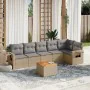 7-piece garden sofa set and beige synthetic rattan cushions by , Modular outdoor sofas - Ref: Foro24-3224575, Price: 487,91 €...