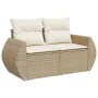 Garden sofa set with beige cushions 10 pieces synthetic rattan by , Modular outdoor sofas - Ref: Foro24-3221827, Price: 805,8...