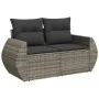 Gartensofa-Set mit Kissen, 5-teilig, graues synthetisches Rattan von , Gartensets - Ref: Foro24-3221349, Preis: 366,88 €, Rab...