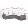 Gartensofa-Set mit Kissen, 5-teilig, graues synthetisches Rattan von , Gartensets - Ref: Foro24-3221349, Preis: 366,88 €, Rab...