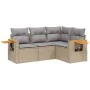 Gartensofa-Set mit Kissen, 4-teilig, beiges synthetisches Rattan von , Gartensets - Ref: Foro24-3226773, Preis: 321,93 €, Rab...