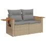 Gartensofa-Set mit Kissen, 4-teilig, beiges synthetisches Rattan von , Gartensets - Ref: Foro24-3226773, Preis: 321,93 €, Rab...