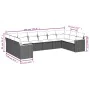 Set Gartensofas mit beigen Kissen 10 Stück synthetisches Rattan von , Gartensets - Ref: Foro24-3258727, Preis: 674,27 €, Raba...