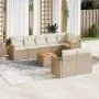 9-piece garden sofa set with beige synthetic rattan cushions by , Garden sets - Ref: Foro24-3258558, Price: 683,86 €, Discoun...