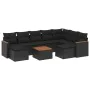 Set Gartensofas 10 Stück Kissen synthetisches Rattan schwarz von , Gartensets - Ref: Foro24-3258947, Preis: 638,34 €, Rabatt: %