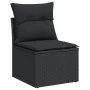 Set aus 6-teiligen Gartensofas und Kissen Kunstrattan schwarz von , Gartensets - Ref: Foro24-3224998, Preis: 395,03 €, Rabatt: %