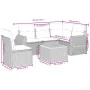 Set mit 6 Gartenmöbeln und Kissen synthetisches Rattangrau von , Gartensets - Ref: Foro24-3225010, Preis: 410,69 €, Rabatt: %