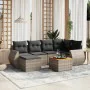 7-teiliges Gartensofa-Set mit grauen PE-Rattan-Kissen von , Gartensets - Ref: Foro24-3225108, Preis: 455,48 €, Rabatt: %