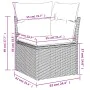 Garden sofa set 8 pieces and gray synthetic rattan cushions by , Garden sets - Ref: Foro24-3225115, Price: 519,66 €, Discount: %