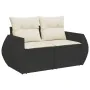 Set aus 8-teiligen Gartensofas und Kissen Kunstrattan schwarz von , Modulare Sofas für den Außenbereich - Ref: Foro24-3221815...