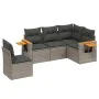 Set Gartensofas mit Kissen 5 Stück synthetisches Rattangrau von , Gartensets - Ref: Foro24-3259218, Preis: 373,65 €, Rabatt: %