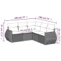 Set Gartensofas mit Kissen 5 Stück synthetisches Rattangrau von , Gartensets - Ref: Foro24-3253687, Preis: 382,70 €, Rabatt: %