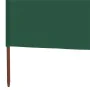 5-panel beach windbreak in green fabric 600x80 cm by vidaXL, Umbrellas - Ref: Foro24-47155, Price: 43,56 €, Discount: %