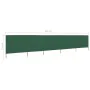 5-panel beach windbreak in green fabric 600x80 cm by vidaXL, Umbrellas - Ref: Foro24-47155, Price: 43,56 €, Discount: %