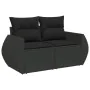 Set aus 6-teiligen Gartensofas und Kissen Kunstrattan schwarz von , Gartensets - Ref: Foro24-3221294, Preis: 372,10 €, Rabatt: %