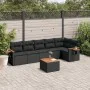 7-piece garden dining set with black synthetic rattan cushions by , Garden sets - Ref: Foro24-3226832, Price: 454,54 €, Disco...